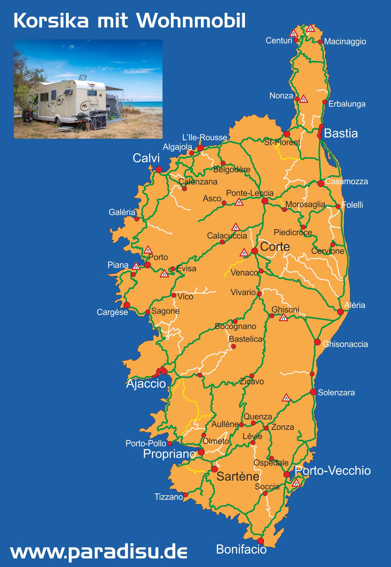 Korsika Wohnmobil Karte