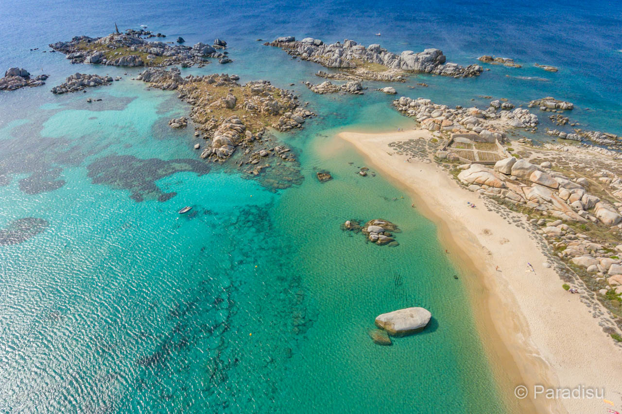 Strand von Cala Giunco Lavezzi Strände im Süden von Korsika